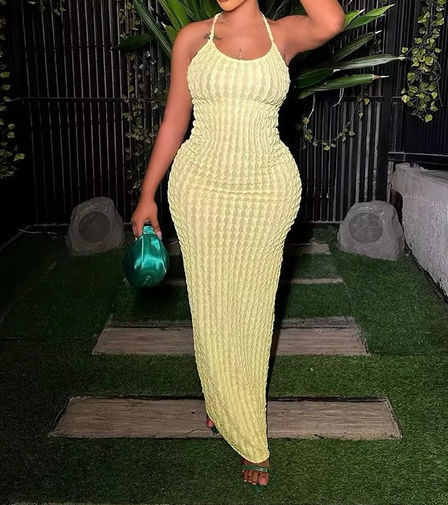 Soft yellow Maxi Dress