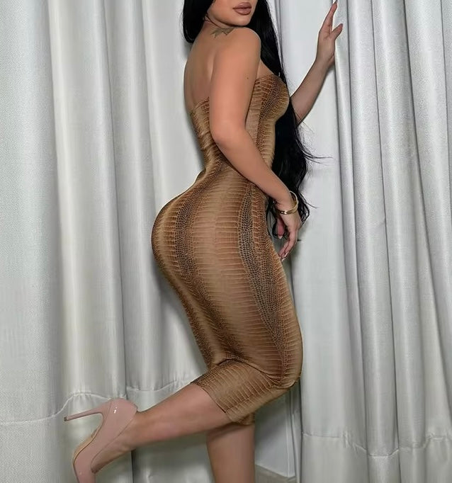 Brown Snake Dress