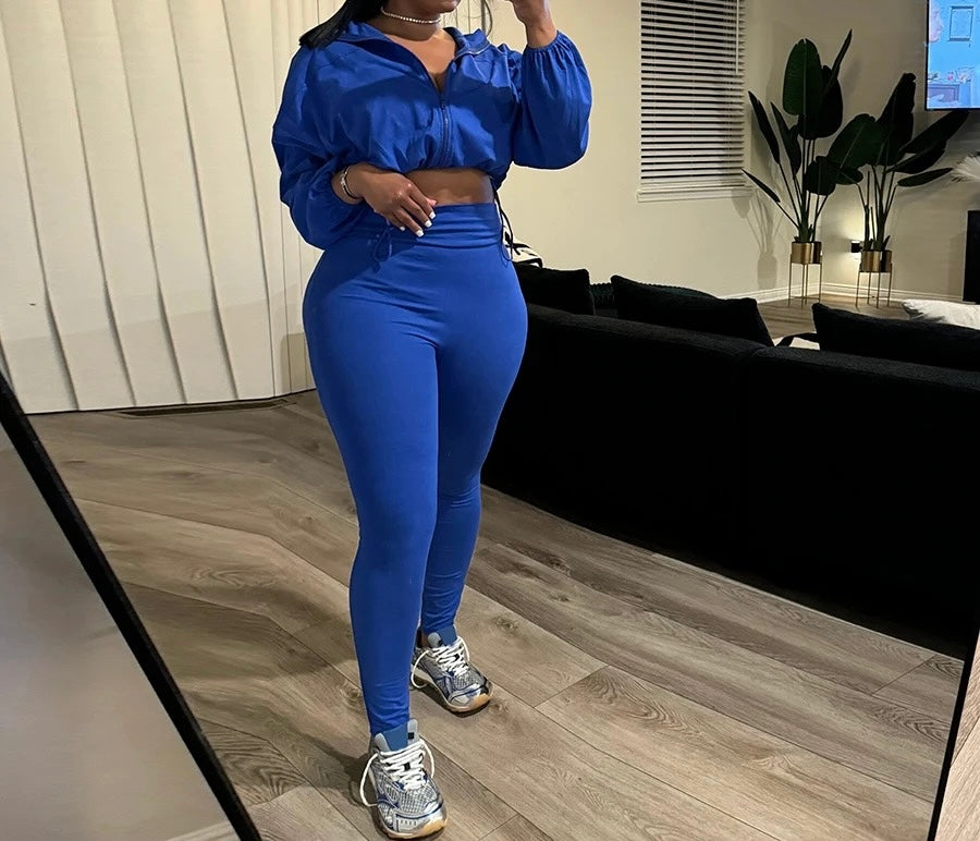 Stretchy lounge 2pc set Blue