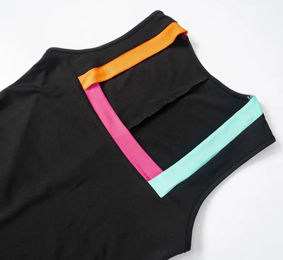 Colorblock romper